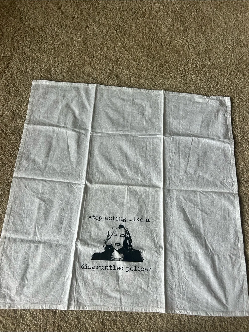 White Novelty Kitchen Tea Towel - Moira Rose Schitts Creek